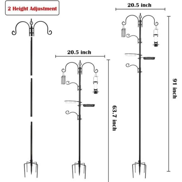 Bird Feeding Station Kit Bird Feeder Pole Bird Feeder Hanging Kit Multi Feeder - Picture 5 of 7
